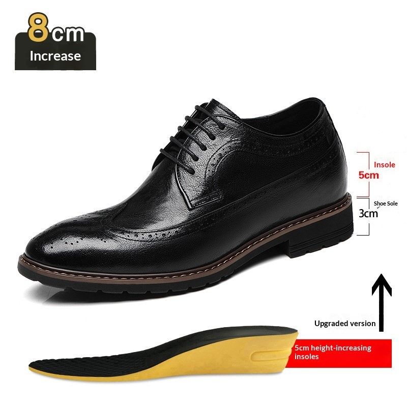 Bullock Men's 8cm Height-increasing Derby Shoes 6 Bullock Men's 8cm Height-increasing Derby Shoes - Image 6