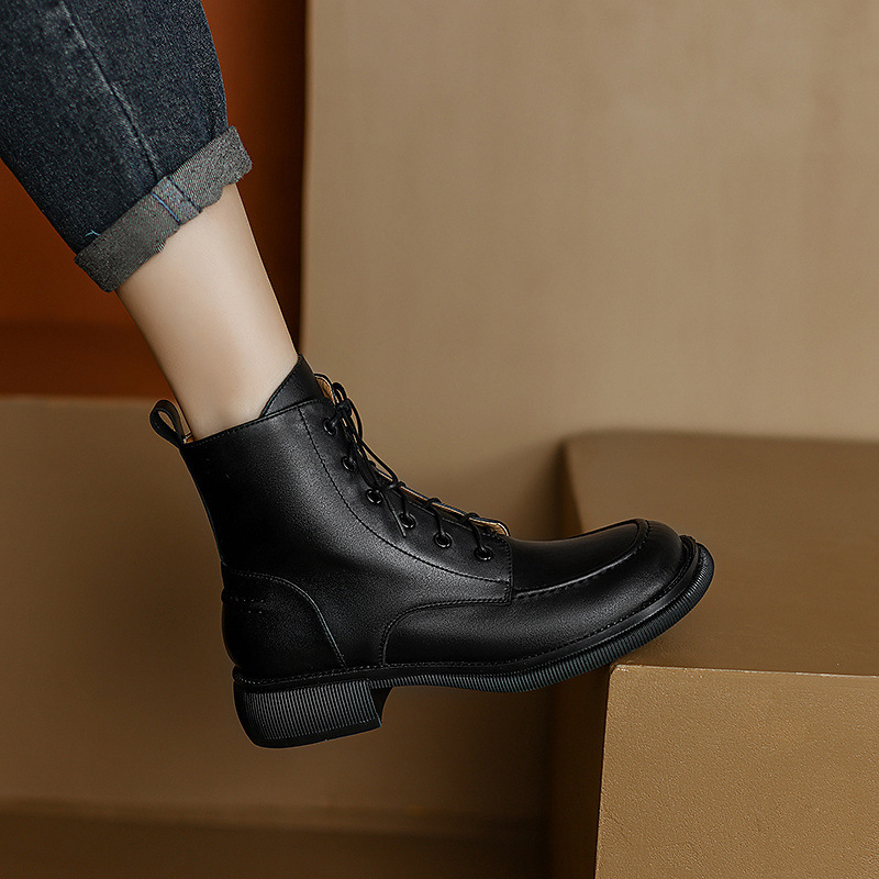 Shoes Big Toe Martin Lace-up Ankle Boots Single-layer Boots 6 Shoes Big Toe Martin Lace-up Ankle Boots Single-layer Boots - Image 6