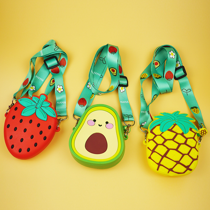 Silicone Avocado Crossbody Bag Coin Purse 1 Silicone Avocado Crossbody Bag Coin Purse