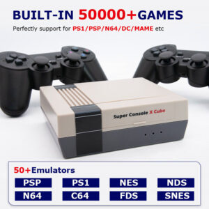 Retro Super Gaming Console Classic Red and White Machine