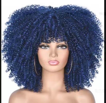 African Small Curly Hair Afro Wig Headgear 9 African Small Curly Hair Afro Wig Headgear - Image 9