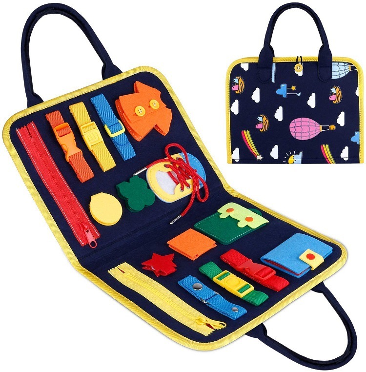 Busy Board Dressing Sensory Learning Toy 5 Busy Board Dressing Sensory Learning Toy - Image 5