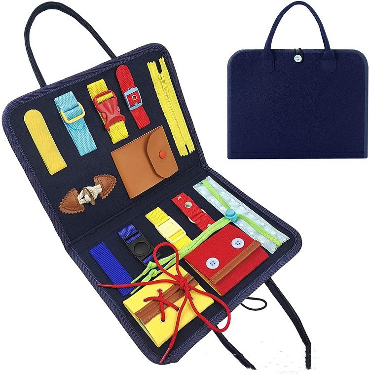 Busy Board Dressing Sensory Learning Toy 8 Busy Board Dressing Sensory Learning Toy - Image 8