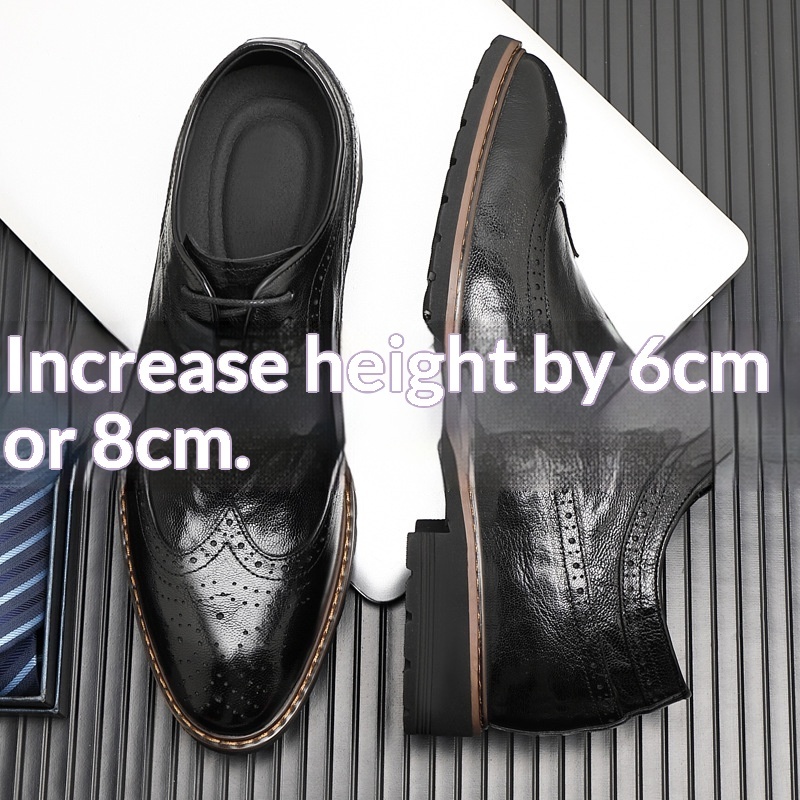 Bullock Men's 8cm Height-increasing Derby Shoes 4 Bullock Men's 8cm Height-increasing Derby Shoes - Image 4
