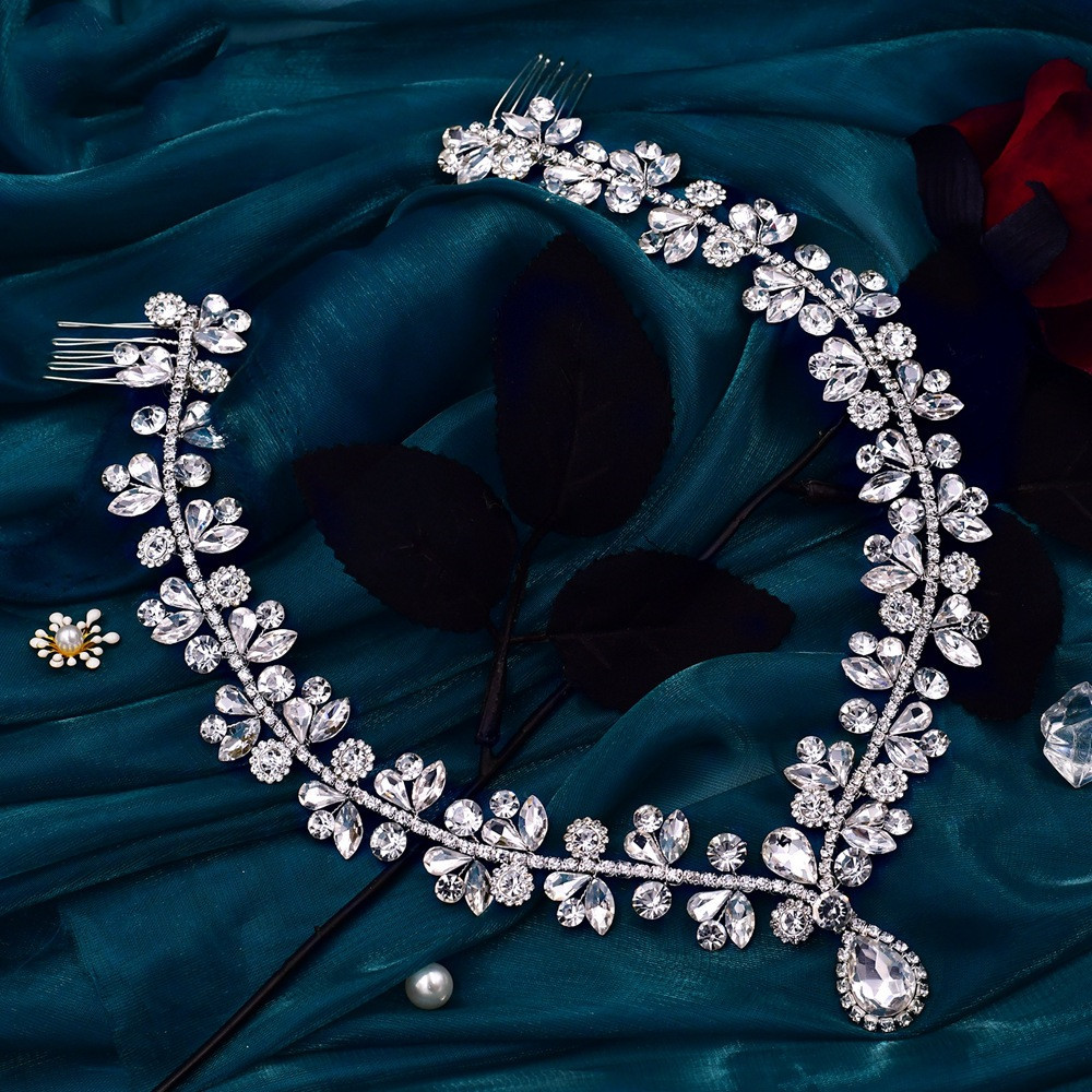 Head Chain Bridal Zircon Headband 3 Head Chain Bridal Zircon Headband - Image 3
