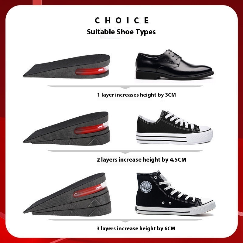 Height Increasing Insole For Women Men Sweat Absorbent 5 Height Increasing Insole For Women Men Sweat Absorbent - Image 5