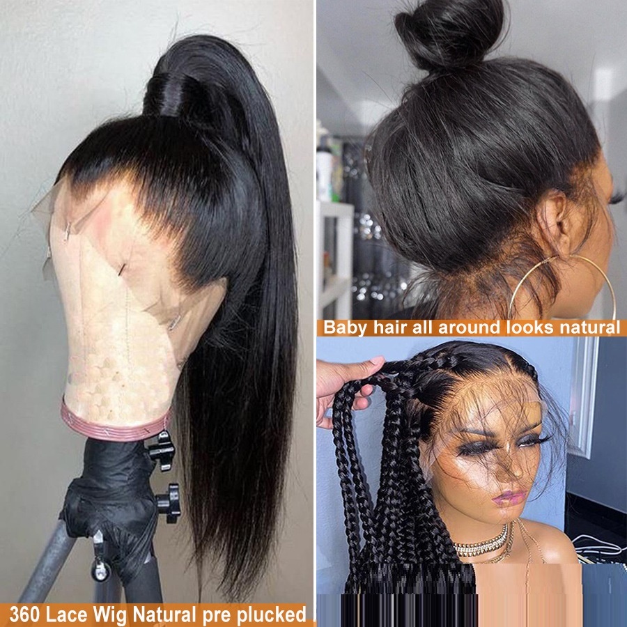 Straight 360 Lace Frontal Wig Human Hair 3 Straight 360 Lace Frontal Wig Human Hair - Image 3