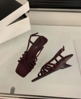 Wedge Suede Open Toe Sandals 3 Wedge Suede Open Toe Sandals - Image 3