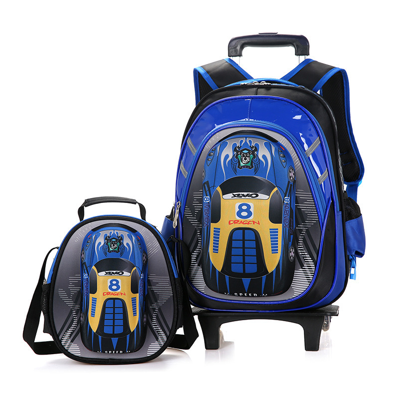 Boy Detachable Trolley Schoolbag to Reduces The Burden 2 Boy Detachable Trolley Schoolbag to Reduces The Burden - Image 2