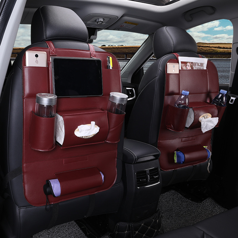 Multifunctional Car Seat Back Leather Folding 2 Multifunctional Car Seat Back Leather Folding - Image 2