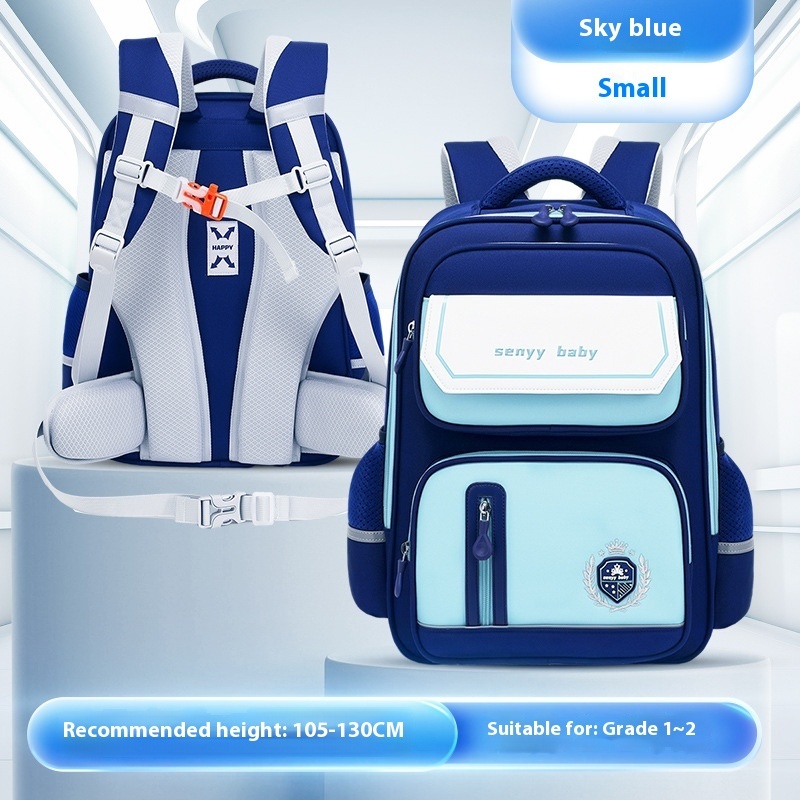 Children's Spine Protector Backpack Water-repellent Large Capacity School Bag 6 Children's Spine Protector Backpack Water-repellent Large Capacity School Bag - Image 6
