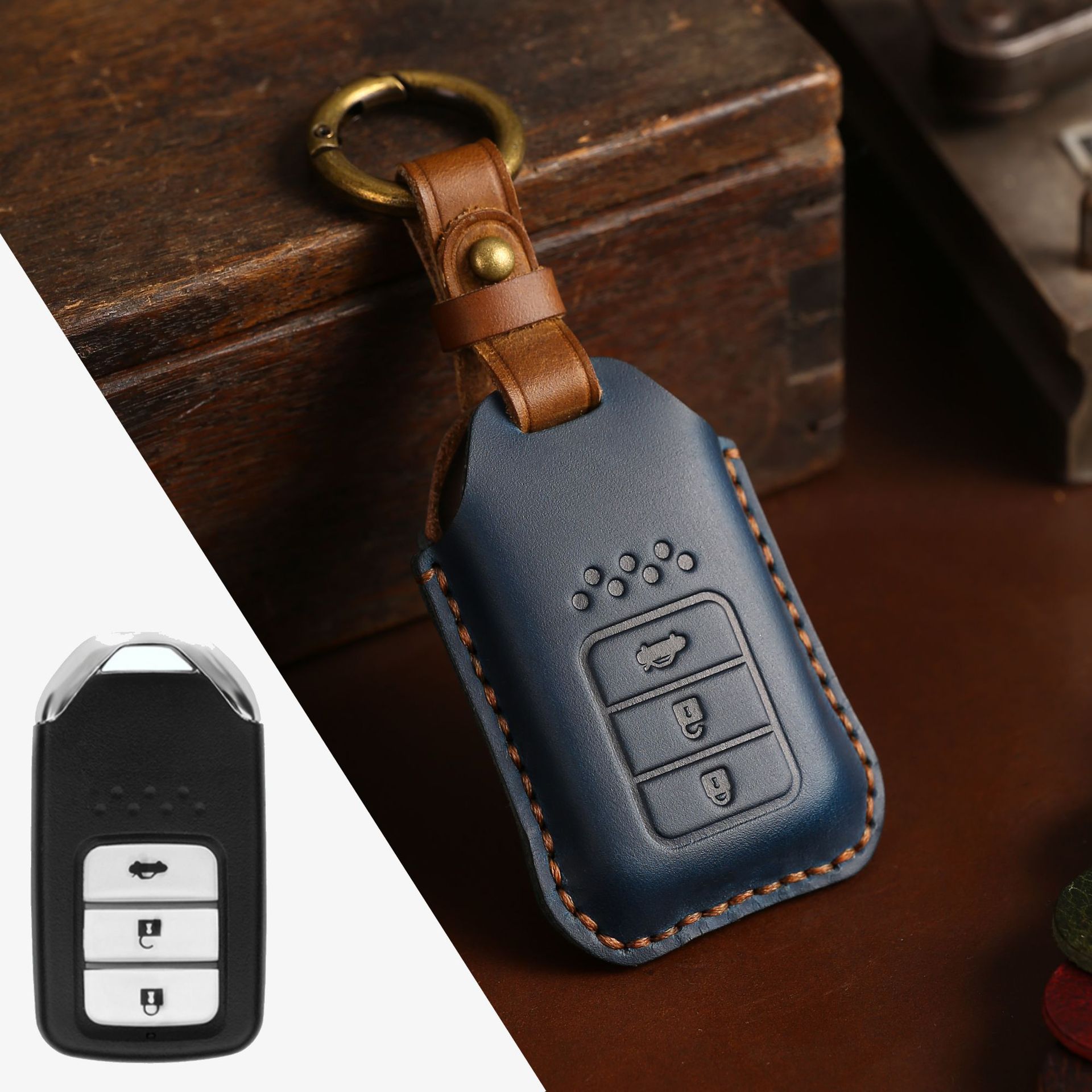 Universal Leather Car Key Case 3 Universal Leather Car Key Case - Image 3