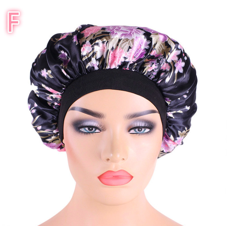 Beauty Print Satin Silk Bonnet Night Cap 9 Beauty Print Satin Silk Bonnet Night Cap - Image 9