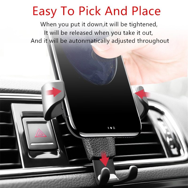 Car Phone Holder For Air Vent Universal Gravity 5 Car Phone Holder For Air Vent Universal Gravity - Image 5