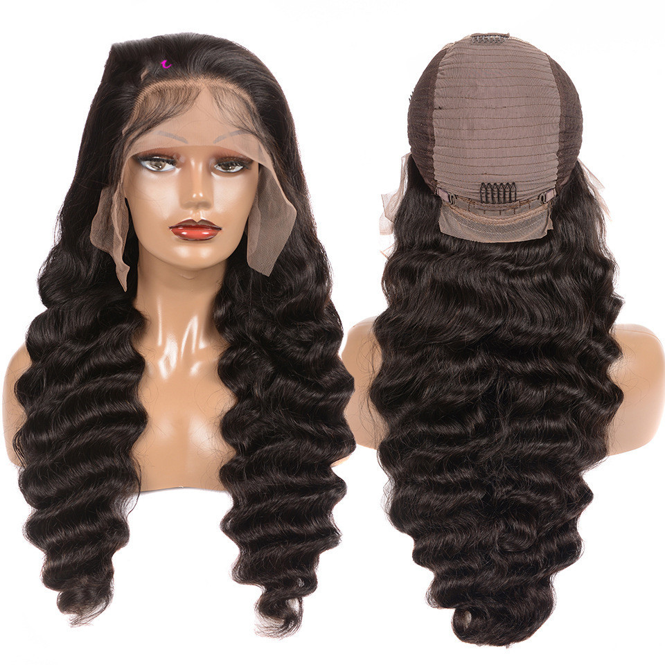 Human Hair Loose Deep Lace Frontal Wigs 13x4 Headgear 3 Human Hair Loose Deep Lace Frontal Wigs 13x4 Headgear - Image 3