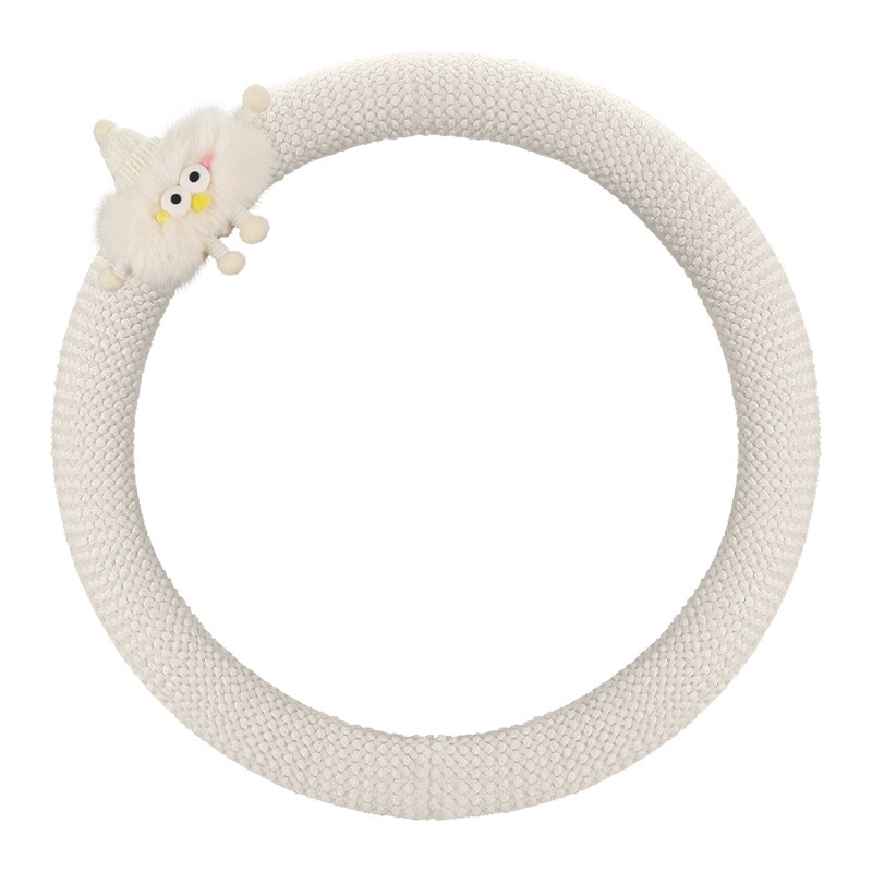 Cartoon Car Steering Wheel Cover Warm Plush Grip Cover 6 Cartoon Car Steering Wheel Cover Warm Plush Grip Cover - Image 6