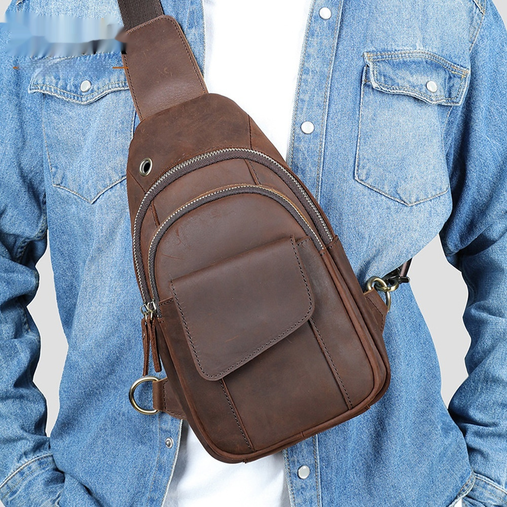 Large-capacity Vintage Crossbody Bag For Men 1 Large-capacity Vintage Crossbody Bag For Men