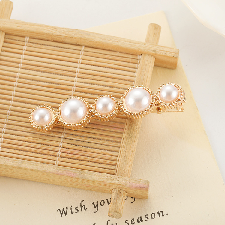 Slip-on Pearl Bow Hair Clip 9 Slip-on Pearl Bow Hair Clip - Image 9