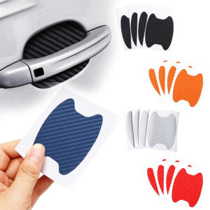Set Of Car Door Stickers Carbon Fiber Scratch Resistant