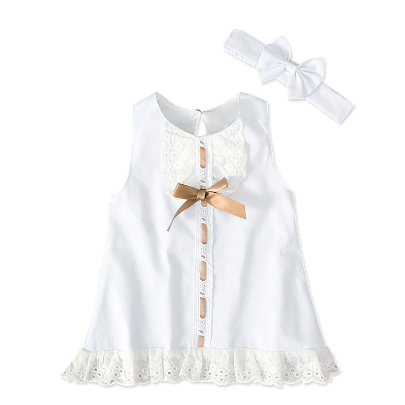 Girls Baby Sleeveless Bow Skirt 2 Girls Baby Sleeveless Bow Skirt - Image 2