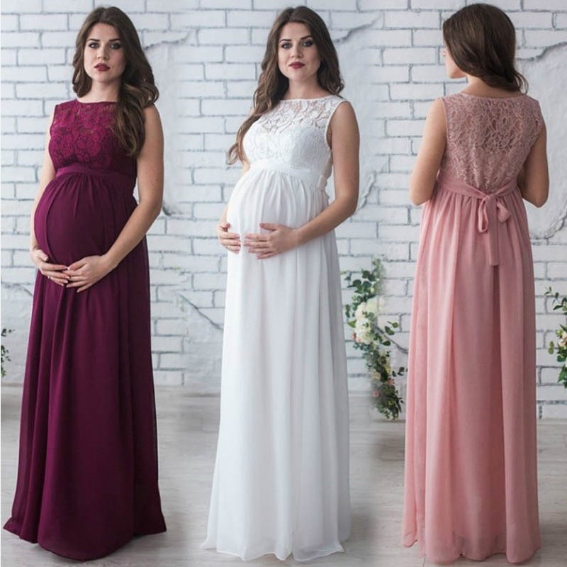 Sleeveless Lace Maternity Dress 1 Sleeveless Lace Maternity Dress