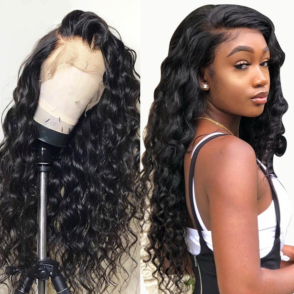Chemical Fiber Front Lace Black Small Curly Wig 4 Chemical Fiber Front Lace Black Small Curly Wig - Image 4