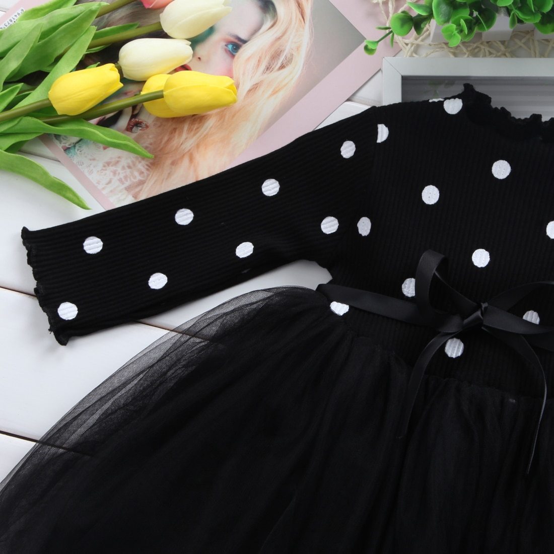 Baby Girls Long Sleeve Lace Dresses 3 Baby Girls Long Sleeve Lace Dresses - Image 3