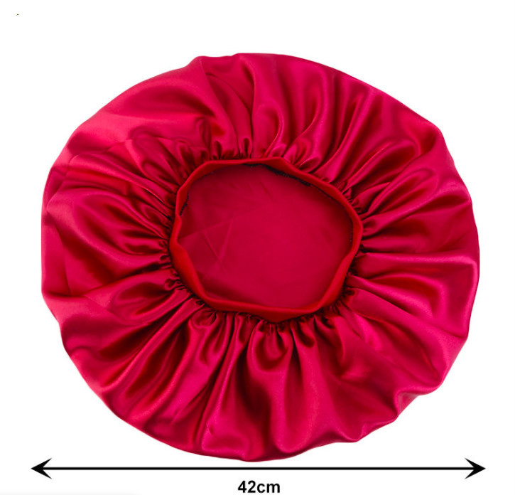 Beauty Print Satin Silk Bonnet Night Cap 6 Beauty Print Satin Silk Bonnet Night Cap - Image 6