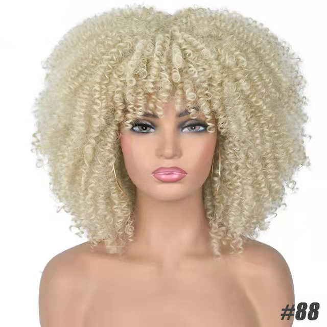 African Small Curly Hair Afro Wig Headgear 5 African Small Curly Hair Afro Wig Headgear - Image 5