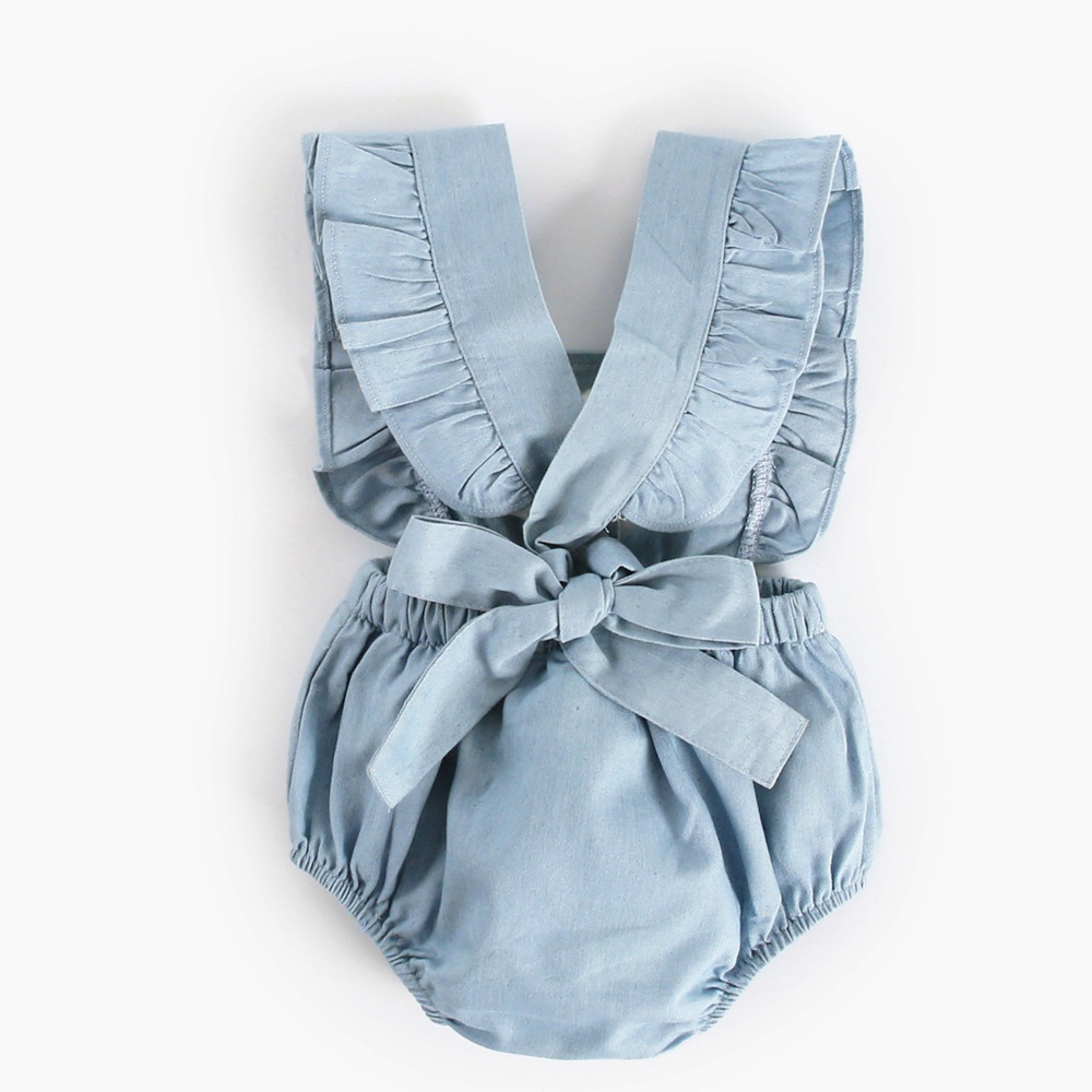 Denim Baby One Piece Body Suit 2 Denim Baby One Piece Body Suit - Image 2