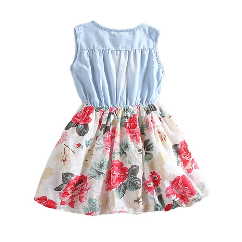 Children Sleeveless Denim Dresses 4 Children Sleeveless Denim Dresses - Image 4