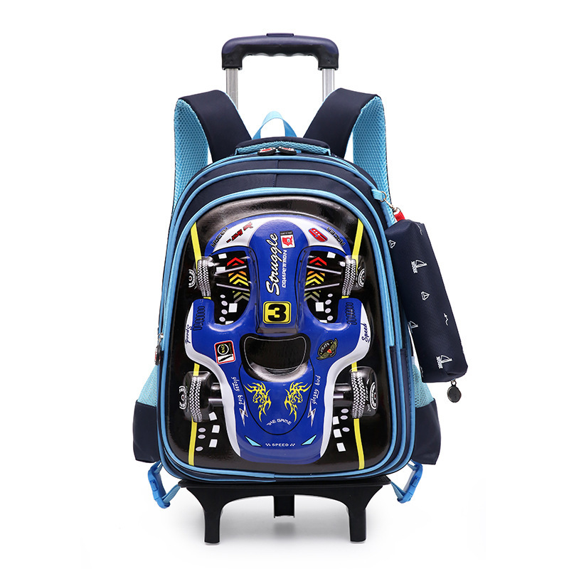 Trolley School Waterproof 3D Car Detachable Children Backpack 4 Trolley School Waterproof 3D Car Detachable Children Backpack - Image 4