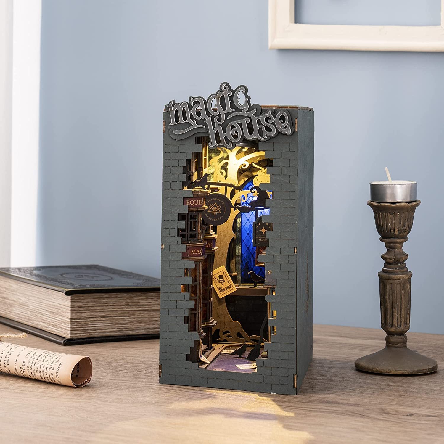 Robot Rolife Book Nooks Series Wooden Miniature House 4 Robot Rolife Book Nooks Series Wooden Miniature House - Image 4