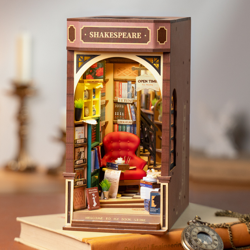 Robot Rolife Book Nooks Series Wooden Miniature House 6 Robot Rolife Book Nooks Series Wooden Miniature House - Image 6