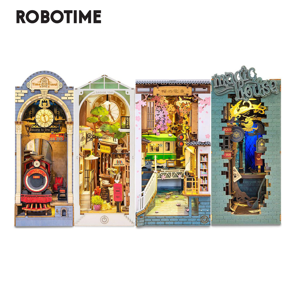 Robot Rolife Book Nooks Series Wooden Miniature House 8 Robot Rolife Book Nooks Series Wooden Miniature House - Image 8