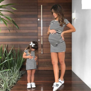 Striped Parent-Child Dress