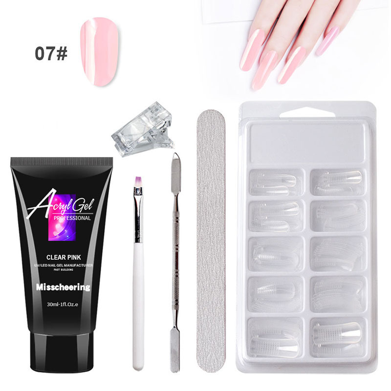 Painless Extension Gel Nail Art Without Paper Holder Quick Model Painless Crystal Gel Set 5 Painless Extension Gel Nail Art Without Paper Holder Quick Model Painless Crystal Gel Set - Image 5