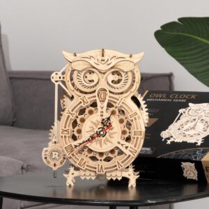 Creative DIY Toys 3D Owl Wooden Clock