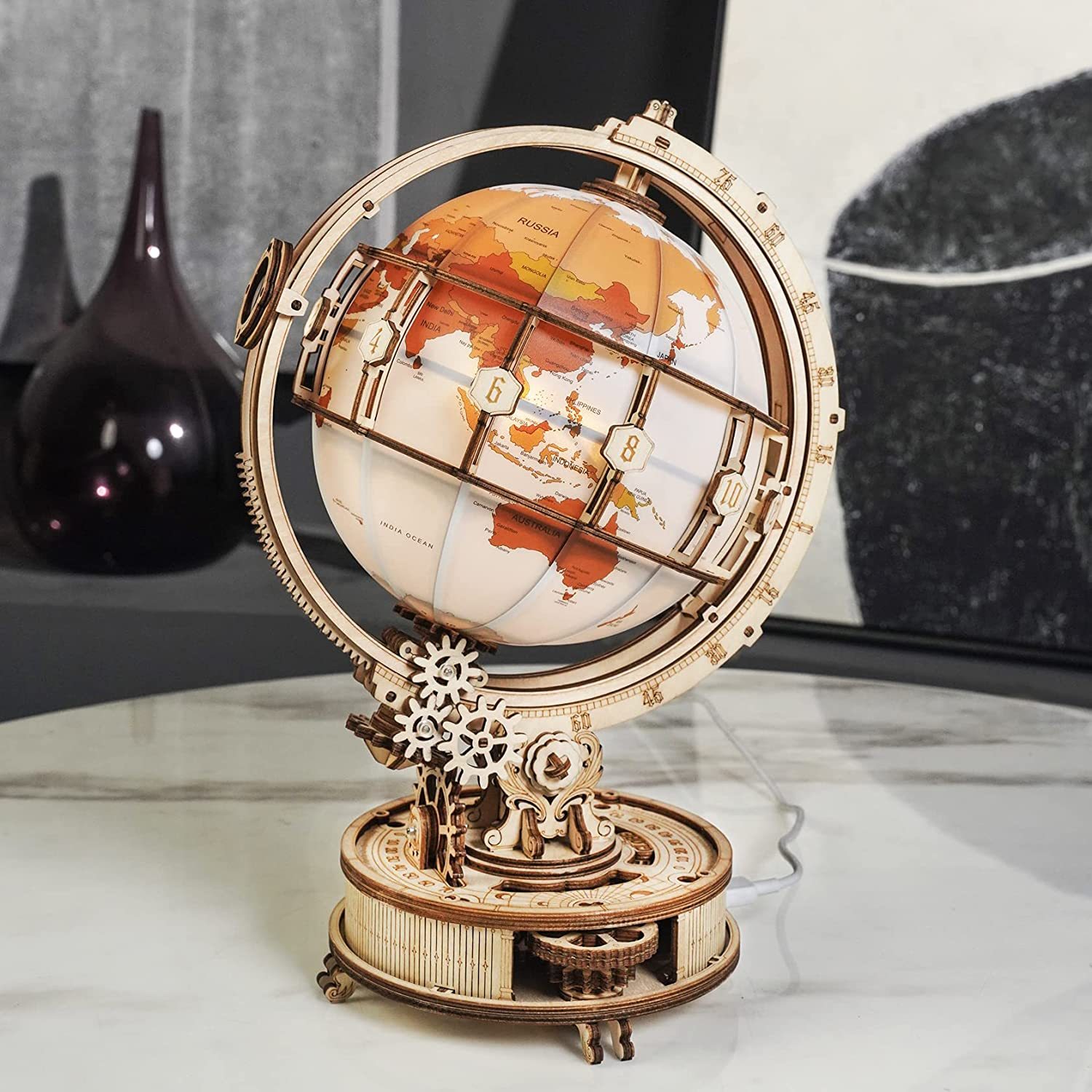 Luminous Globe 3D Wooden 180PCS 8 Luminous Globe 3D Wooden 180PCS - Image 8