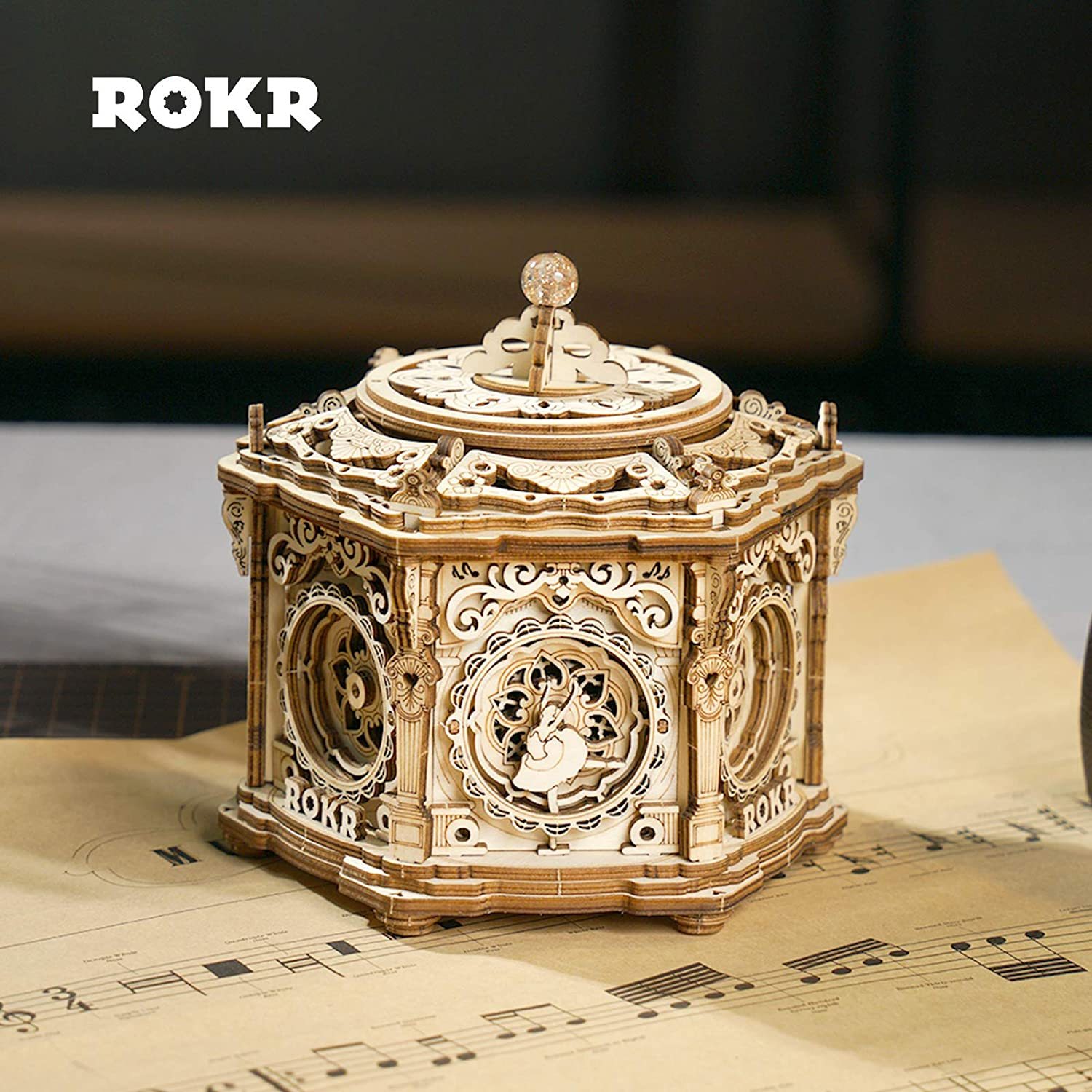 DIY Mechanical Music Box Kit 3D Wooden 9 DIY Mechanical Music Box Kit 3D Wooden - Image 9