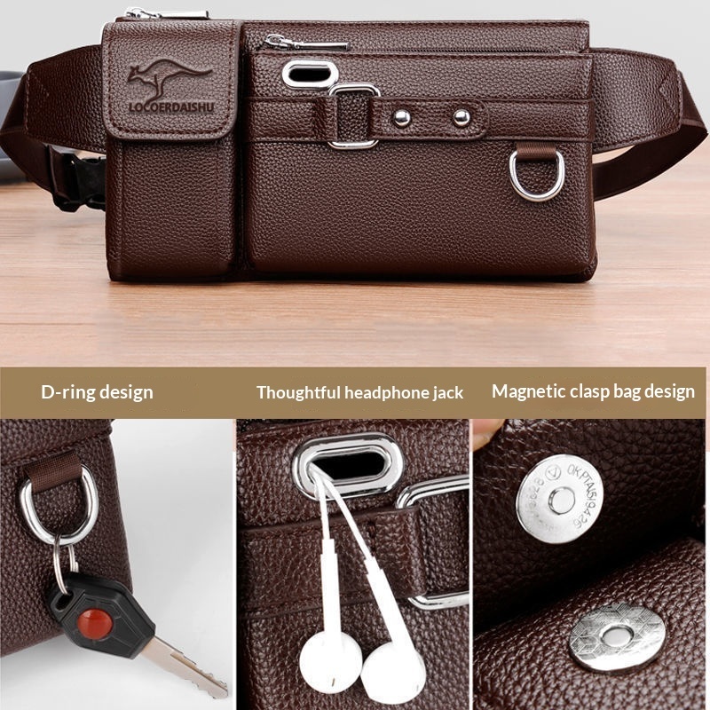 Men's Waist Bag Large-Capacity Multifunction Crossbody Bag 7 Men's Waist Bag Large-Capacity Multifunction Crossbody Bag - Image 7