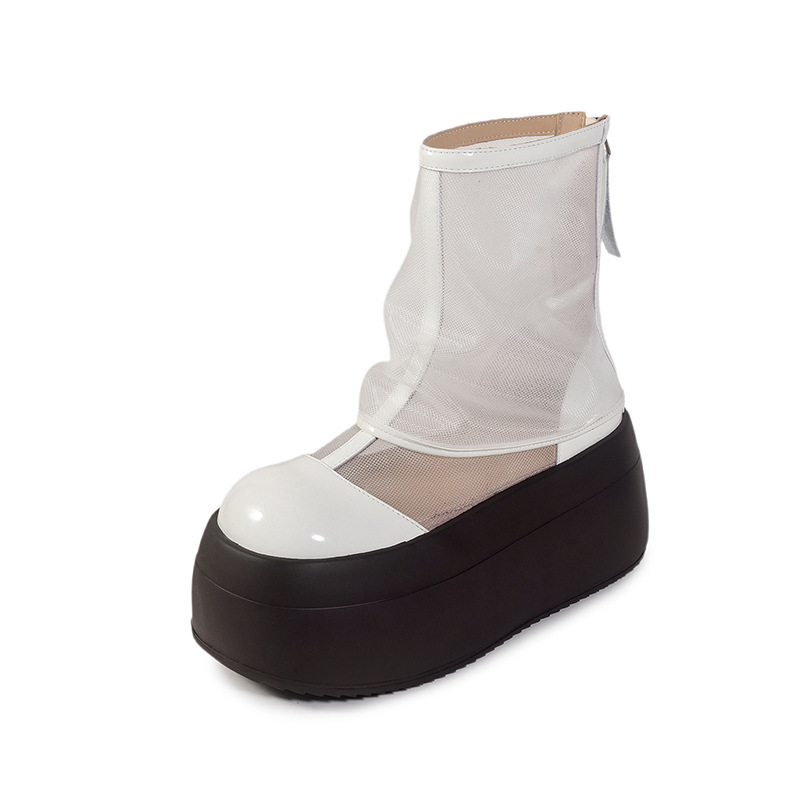 Women's Hollowed-Out Thick-Soled Mesh Ankle Boots 3 Women's Hollowed-Out Thick-Soled Mesh Ankle Boots - Image 3