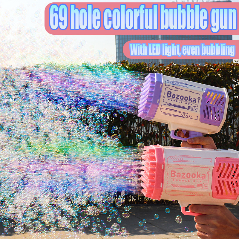 Bubble Gun Rocket Automatic Blower With Light Toys 6 Bubble Gun Rocket Automatic Blower With Light Toys - Image 6
