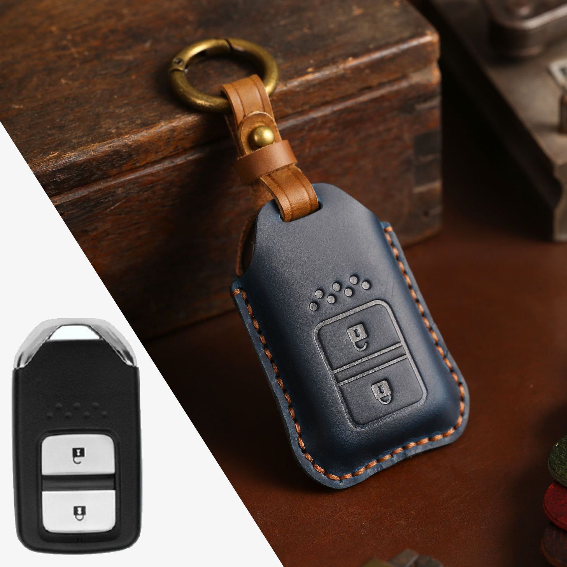 Universal Leather Car Key Case 2 Universal Leather Car Key Case - Image 2