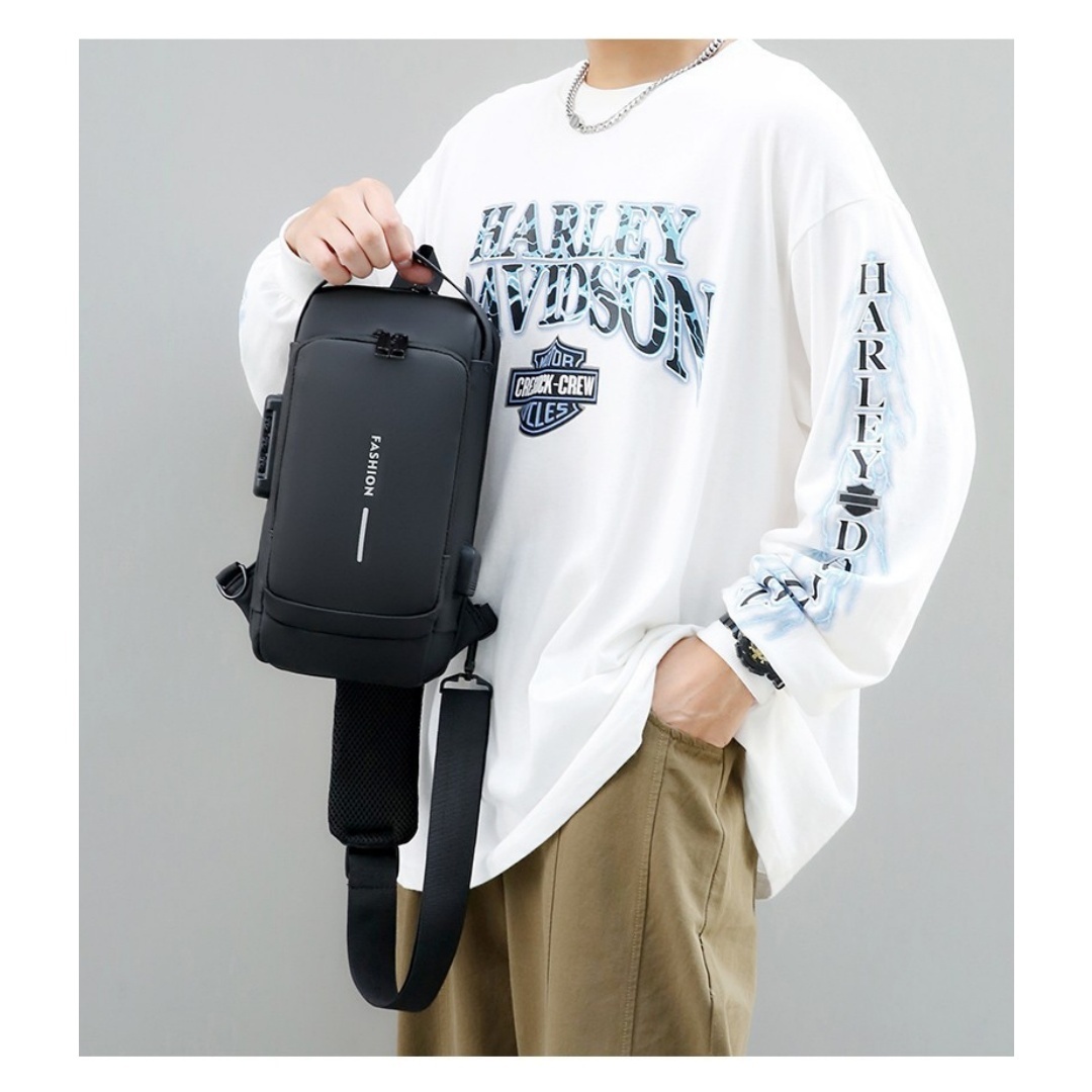 Men's Password-protected Security Backpack, shoulder Bag 6 Men's Password-protected Security Backpack, shoulder Bag - Image 6