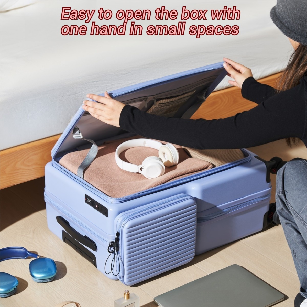 20x24 Inch Luggage Compartment, Side Opening, Universal Silent Wheels, Password Box Travel Luggage 4 20x24 Inch Luggage Compartment, Side Opening, Universal Silent Wheels, Password Box Travel Luggage - Image 4