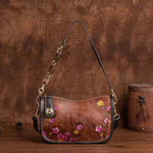 Retro Cowhide Fashionable Simple Shoulder Bag