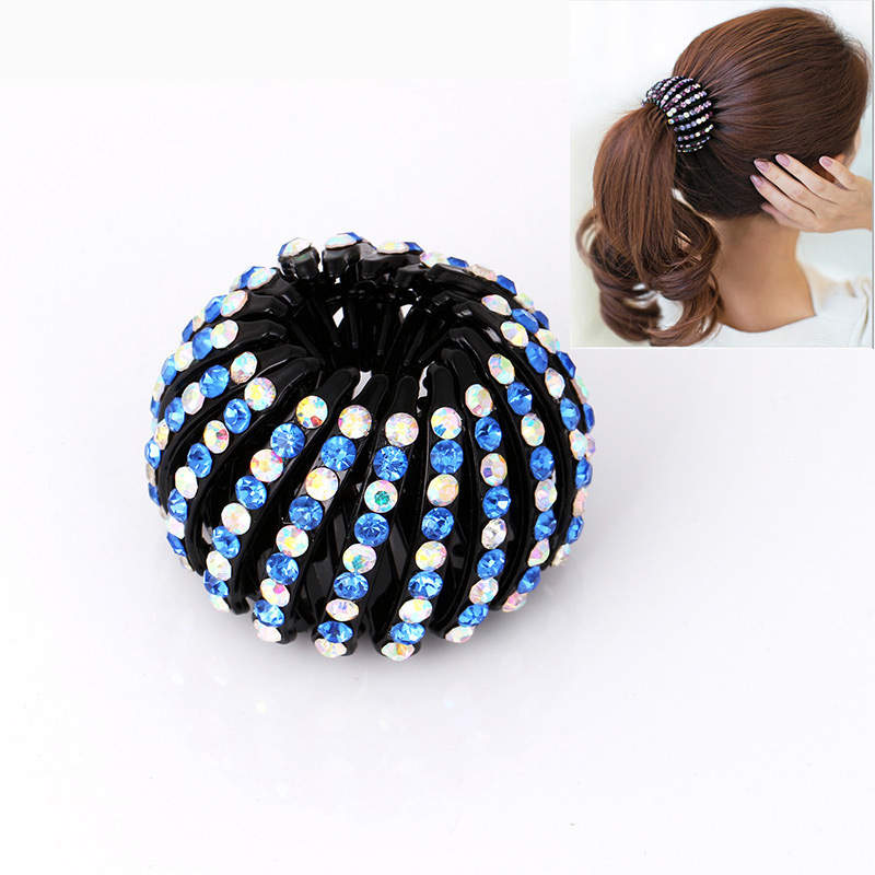 Bird's Nest Hairpin Color Rhinestone Ponytail Ball Hairpin 1 Bird's Nest Hairpin Color Rhinestone Ponytail Ball Hairpin