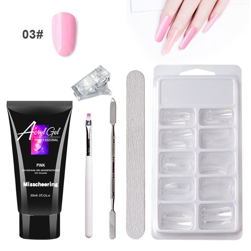 Painless Extension Gel Nail Art Without Paper Holder Quick Model Painless Crystal Gel Set 10 Painless Extension Gel Nail Art Without Paper Holder Quick Model Painless Crystal Gel Set - Image 10