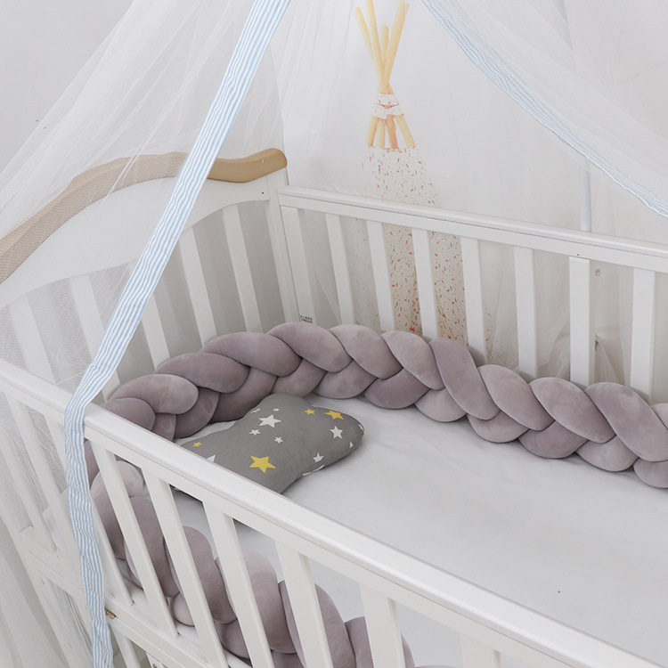 Baby Bumper Bed Braid Knot Pillow Cushion Room Decor 8 Baby Bumper Bed Braid Knot Pillow Cushion Room Decor - Image 8
